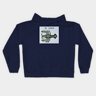 Vintage Signs of the Zodiac, Cancer the Crab Kids Hoodie